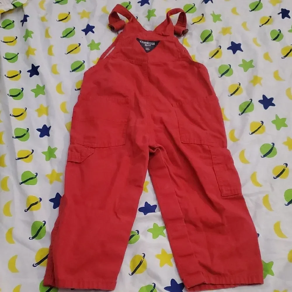 OshKosh B'gosh Red Overalls For Toddlers 18 months